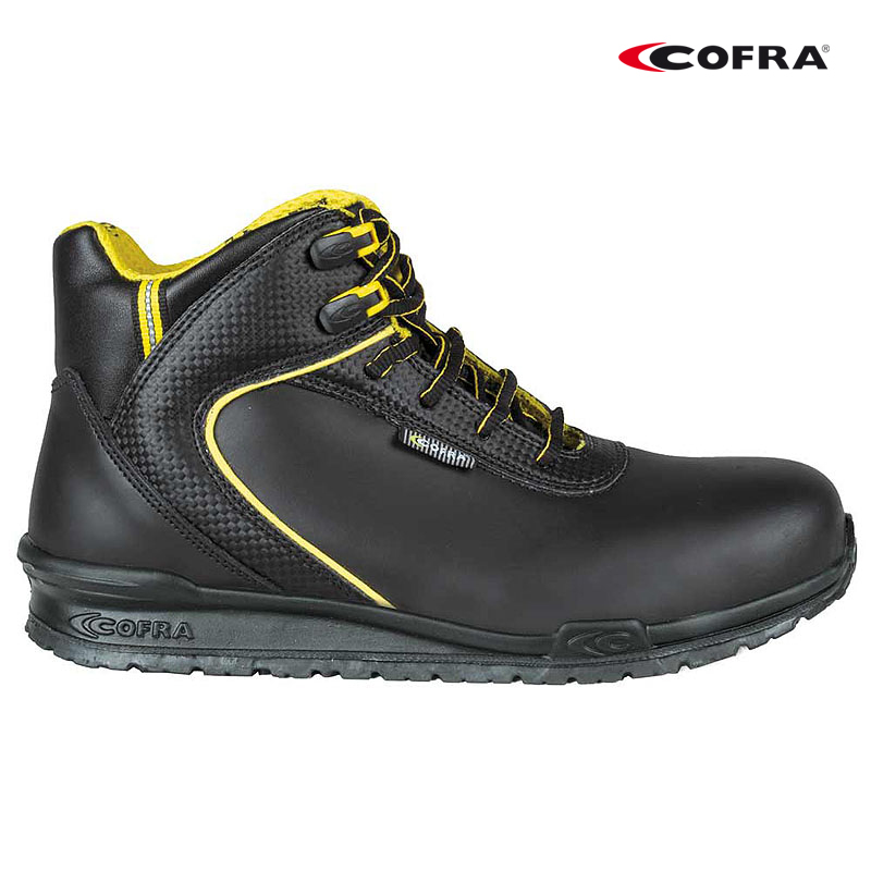 SCARPA ALTA COFRA BOHR S3 EN20345 CE PELLE NERA IDROREPEL. LEGGERA ANTIPERFOR