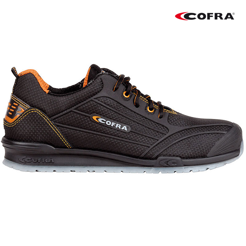 SCARPA BASSA COFRA CREGAN S3 EN20345 CE PELLE IDROREPELLENTE NERA